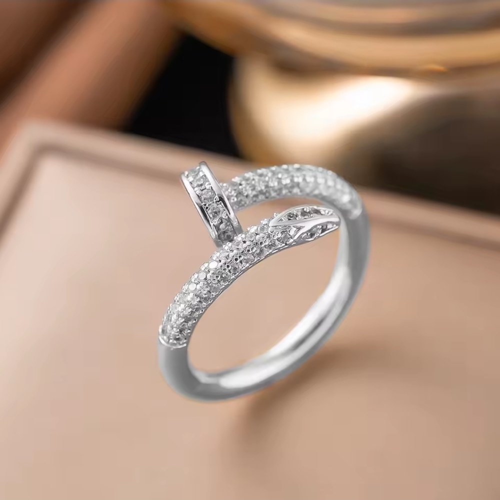 Nail Design Ring Silver Options